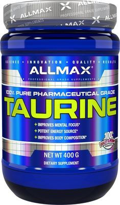Taurine, Vegan + Gluten-Free, Unflavored, 3,000 mg, 14.11 oz (400 g), ALLMAX