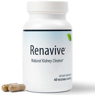 Renavive - Natural Kidney Cleanse | Eliminate &amp; Protect Against Kidney Stones | Flush Impurities &amp; Clear System | Support Kidney Health &amp; Function | Chanca Piedra, Celery Seed &amp; More | 60 Capsules