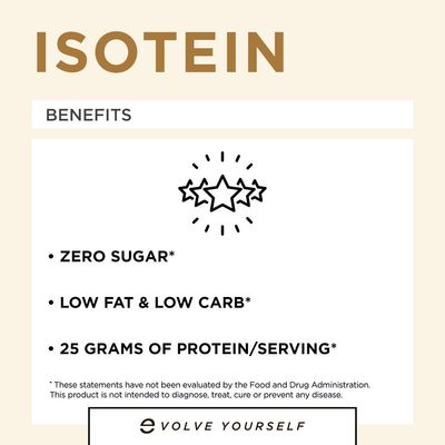 selfevolve Isotein Isolate Protein Powder - Post Workout Recovery Protein Powder - 25g Whey Isolate Protein, 0g Added Sugar, 1g Fat (Vanilla Ice Cream, 2lbs)
