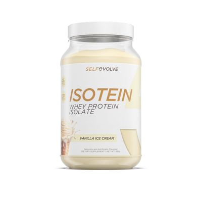 selfevolve Isotein Isolate Protein Powder - Post Workout Recovery Protein Powder - 25g Whey Isolate Protein, 0g Added Sugar, 1g Fat (Vanilla Ice Cream, 2lbs)