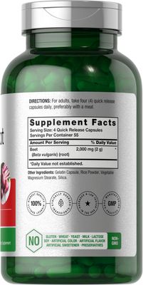 Horbach Beet Root Powder Capsules | 220 Pills | Herbal Extract | Non-GMO, Gluten Free Supplement