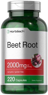 Horbach Beet Root Powder Capsules | 220 Pills | Herbal Extract | Non-GMO, Gluten Free Supplement