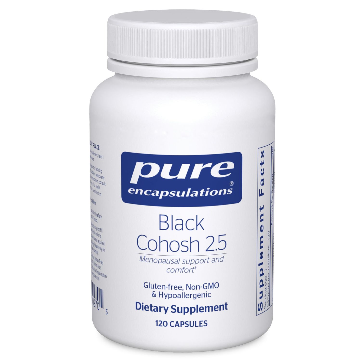 Pure Encapsulations Black Cohosh 2.5 | Hypoallergenic Supplement to Offer Support During Menopause* | 120 Capsules