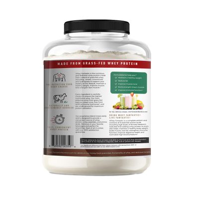Whey Fantastic - Unflavored - 100% Pure Grass Fed Whey Protein - Optimum Blend of Whey Isolate, Concentrate &amp; Hydrolysate - 2-Pack of 5lb Whey Fantastic Bulk