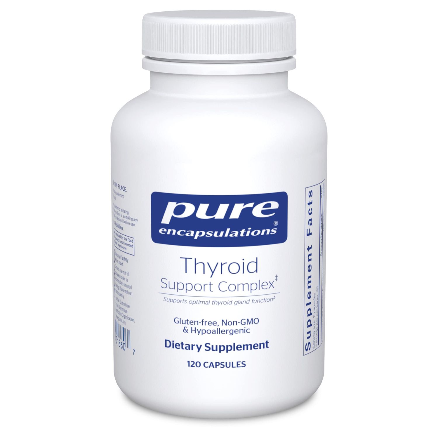 Pure Encapsulations Thyroid Support Complex - Supports Thyroid Health* - Antioxidant Infusion - with Ashwagandha &amp; Iodine - Non-GMO &amp; Vegetarian - 120 Capsules