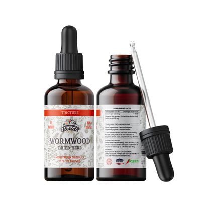 Wormwood Organic Tincture - Natural Intestinal Cleanse and Digestive Cleanse Supplement - Wormwood Herb Extract for Detox - Made in USA - 2 Fl Oz (Wormwood - 2 Fl Oz)