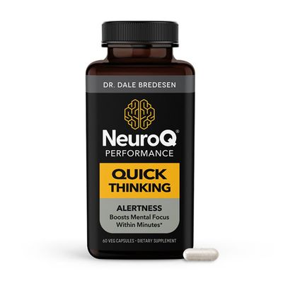 NeuroQ Quick Thinking Supplement Pills - Boosts Alertness + Supports Mental Focus &amp; Concentration - L-Theanine, Caffeine, L-Tyrosine &amp; Beta-Alanine - 60 Capsules
