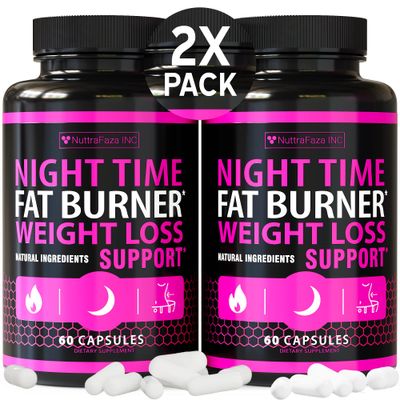 (2 Pack) Night Time Weight Loss Pills for Women - Advanced Weight Loss Supplement - Fat Burners for Women Weight Loss - Diet Pills That Work Fast for Women - Belly Fat Burner - Appetite Suppressant