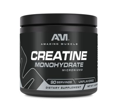 Amazing Muscle Micronized Creatine Monohydrate | 90 Servings | 5000 Mg per Serving | 1 Lb (454 Grams) | Ideal Pre &amp; Post Workout Supplement | Unflavored (1 Pack)