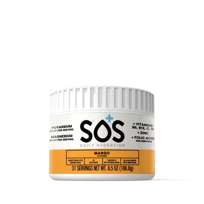 SOS Hydration Electrolyte Powder, 31 Servings (Mango)