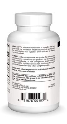 Source Naturals Amino Day - 20 Free Form Amino Acids Supports Quality Dieting During Nutrition - 60 Tablets