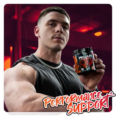 Rule 1 R1 Roar - Pre-Workout Powder with Creatine, Beta-Alanine, Citrulline, Electrolytes &amp; Caffeine (30 Servings, Fruit Punch)