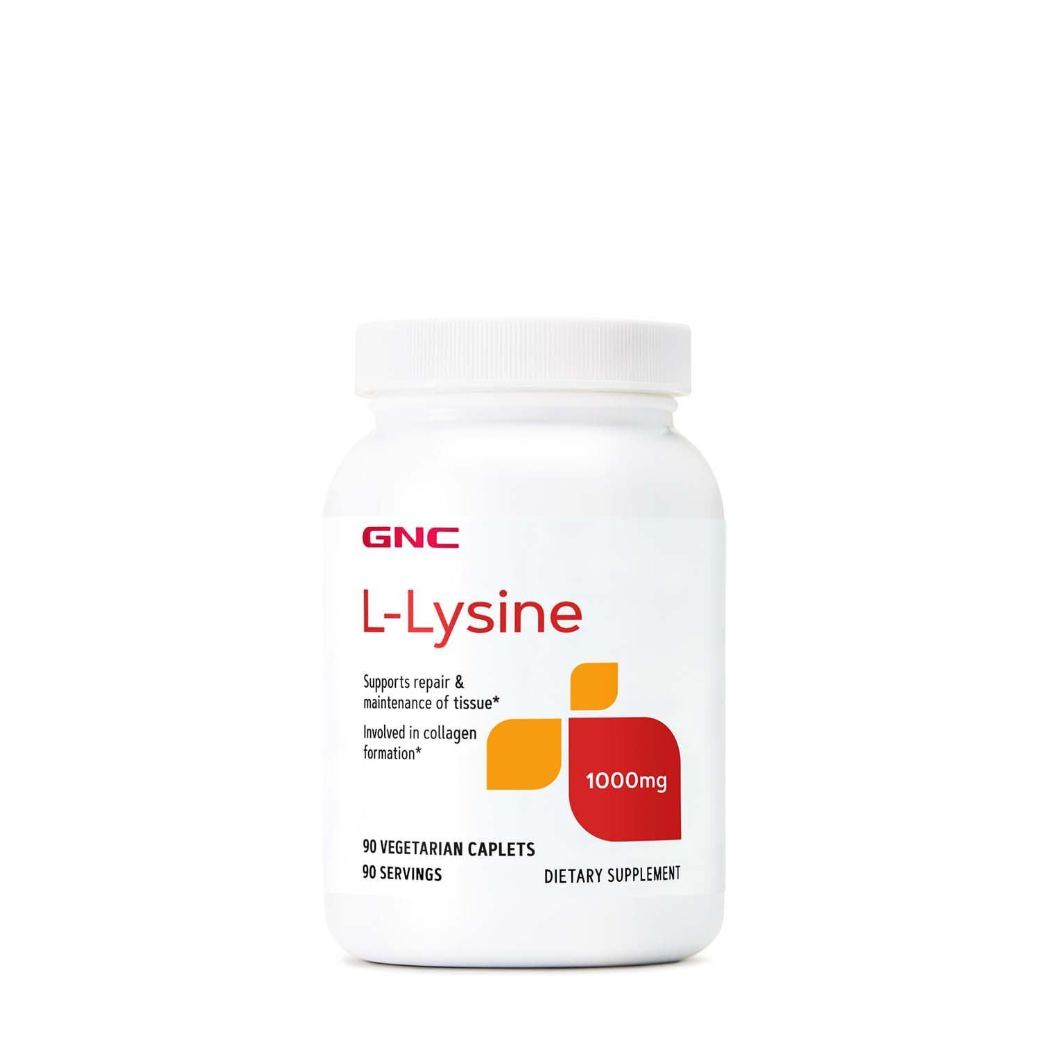 GNC L-Lysine 1000mg - 90 Vegetarian Tablets