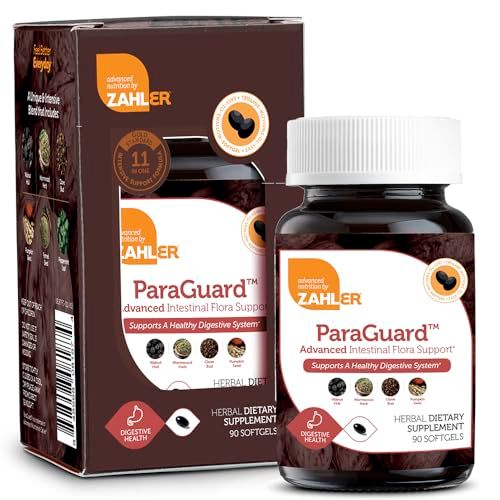 Zahler - ParaGuard Cleanse Softgels - Gut Health Detox Supplement - Formula has Wormwood, Garlic Bulb, Pumpkin Seed, Clove &amp; More - Natural Cleanse Detox for Humans - Certified Kosher (90)