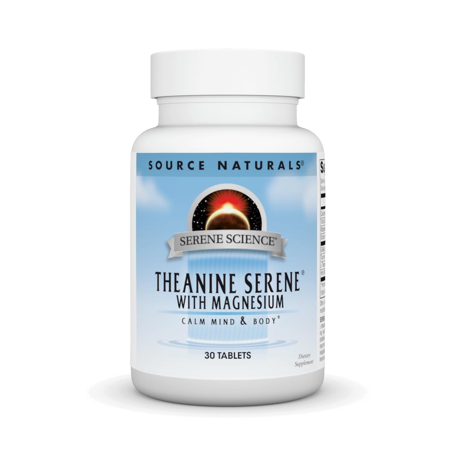 Source Naturals Theanine Serene, Calm Mind &amp; Body*, with GABA - Vegetarian Formlua - 30 Tablets