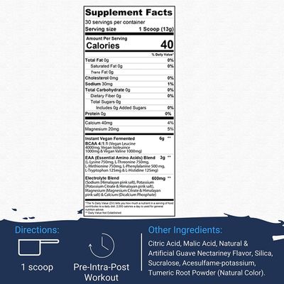 Gaspari Nutrition Proven EAAs, Vegan Fermented EAAs, Enhances Recovery & Replenishes Electrolytes, Non GMO (30 Servings, Guava Nectarine)