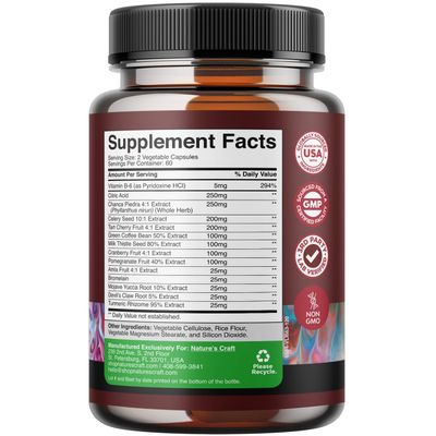 Herbal Uric Acid Cleanse and Detox - Essential Daily Kidney Cleanse and Uric Acid Support for Adults - Joint Support Supplement and Detox Cleanse with Tart Cherry Extract Capsules for Men and Women