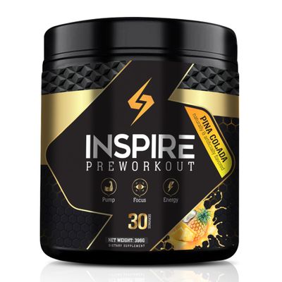 Inspire Pre-Workout, for Men and Women w/ 2:1 6g Citrulline Malate, L-Arginine, Beta Alanine, More, 30 Servings (30 Servings, Pina Colada)