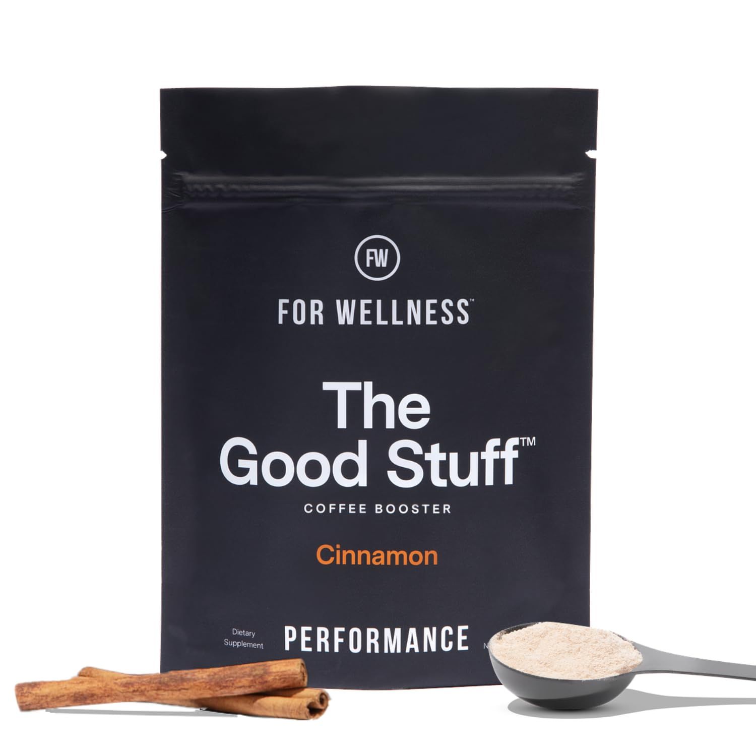 For Wellness The Good Stuff Performance Coffee Supplement- Non-Dairy Coffee Creamer Powder w/Collagen, MCT, L-Theanine &amp; Cinnamon - Healthy Coffee Add-in for Energy &amp; Focus