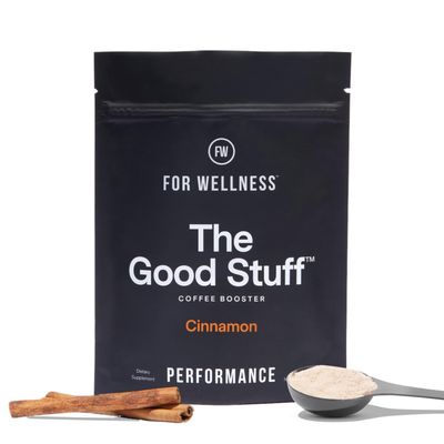For Wellness The Good Stuff Performance Coffee Supplement- Non-Dairy Coffee Creamer Powder w/Collagen, MCT, L-Theanine &amp; Cinnamon - Healthy Coffee Add-in for Energy &amp; Focus