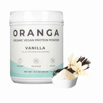 Oranga Organic Vegan Protein Powder - Tri-Blend Plant Based Protein Powder - Vanilla Protein Powder - No Additives, Dairy-Free, Soy-Free, Keto-Friendly, Gluten-Free, Non-GMO - 17 Servings (442g)