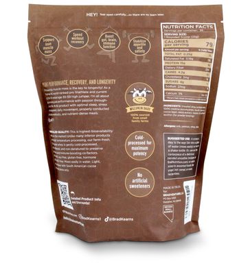 B.rad Grass Fed Whey Protein Isolate Powder with Creatine | Ultra-Pure, All-Natural Clean Ingredients | Superfuel with Whey and Creatine | 100% USA Sourced | Delicious Cocoa Bean (Chocolate) Flavor