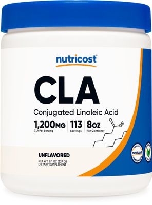 Nutricost CLA (Conjugated Linoleic Acid) 8oz (227g) Powder - Gluten Free, GMO Free CLA Supplement