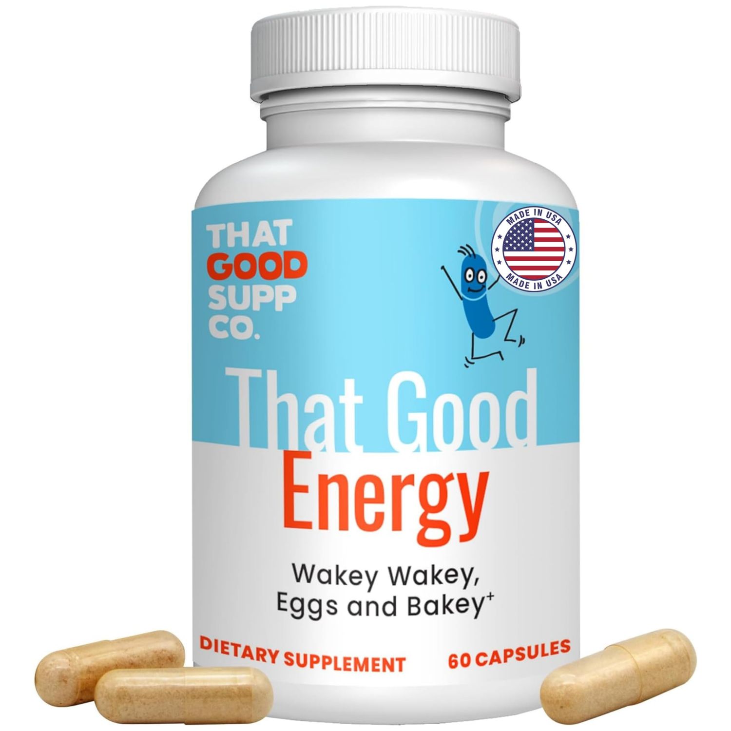 That Good Supp Co - That Good Energy Natural Energy Supplements for Women &amp; Men - All Day Energy Pills - Energy and Focus Supplement - Sugar Free Keto Friendly B Vitamins Packed - Made in USA