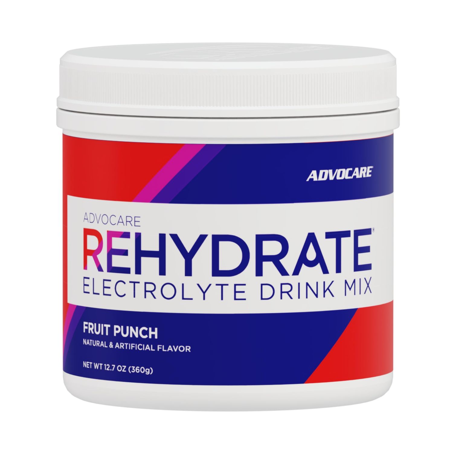 AdvoCare Rehydrate Electrolyte Drink Mix - Hydration &amp; Recovery Drink with Sodium, Potassium &amp; More - Fruit Punch, 12.7 oz