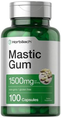 Horbach Mastic Gum Capsules 1500mg 100 Count | Non-GMO &amp; Gluten Free
