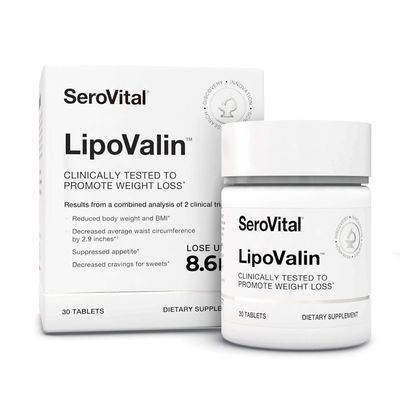 Serovital LipoValin Clinically Validated Weight Loss Pills for Women - Diet Pill, Appetite Suppressant, Stimulant-Free Weight Loss Supplement - 30 Tablets