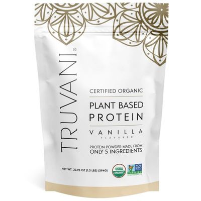 Truvani Vegan Pea Protein Powder | Vanilla | 20g Organic Plant Based Protein Per Serving | 20 Servings | Keto | Gluten &amp; Dairy Free | Low Carb | No Added Sugar