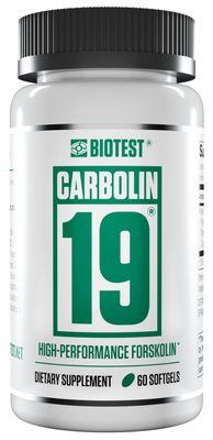 Biotest Carbolin 19 - Advanced Forskolin Carbonate for Fat Loss &amp; Metabolic Performance - 60 Softgels (30-Day Supply)