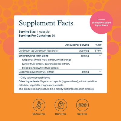 Youtheory Daily Fat Burner - Supports Body Composition & Metabolism - with Citrus Fruit Blend, Chromium & Cayenne Extract - Gluten, Soy & Dairy Free - 60 Vegetarian Capsules