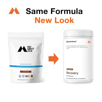 Momentous Recovery Grass-Fed Whey Protein Powder - 20g Post-Workout Whey Isolate Protein - NSF Certified, Gluten-Free, 15 Servings, Chocolate (Package May Vary)