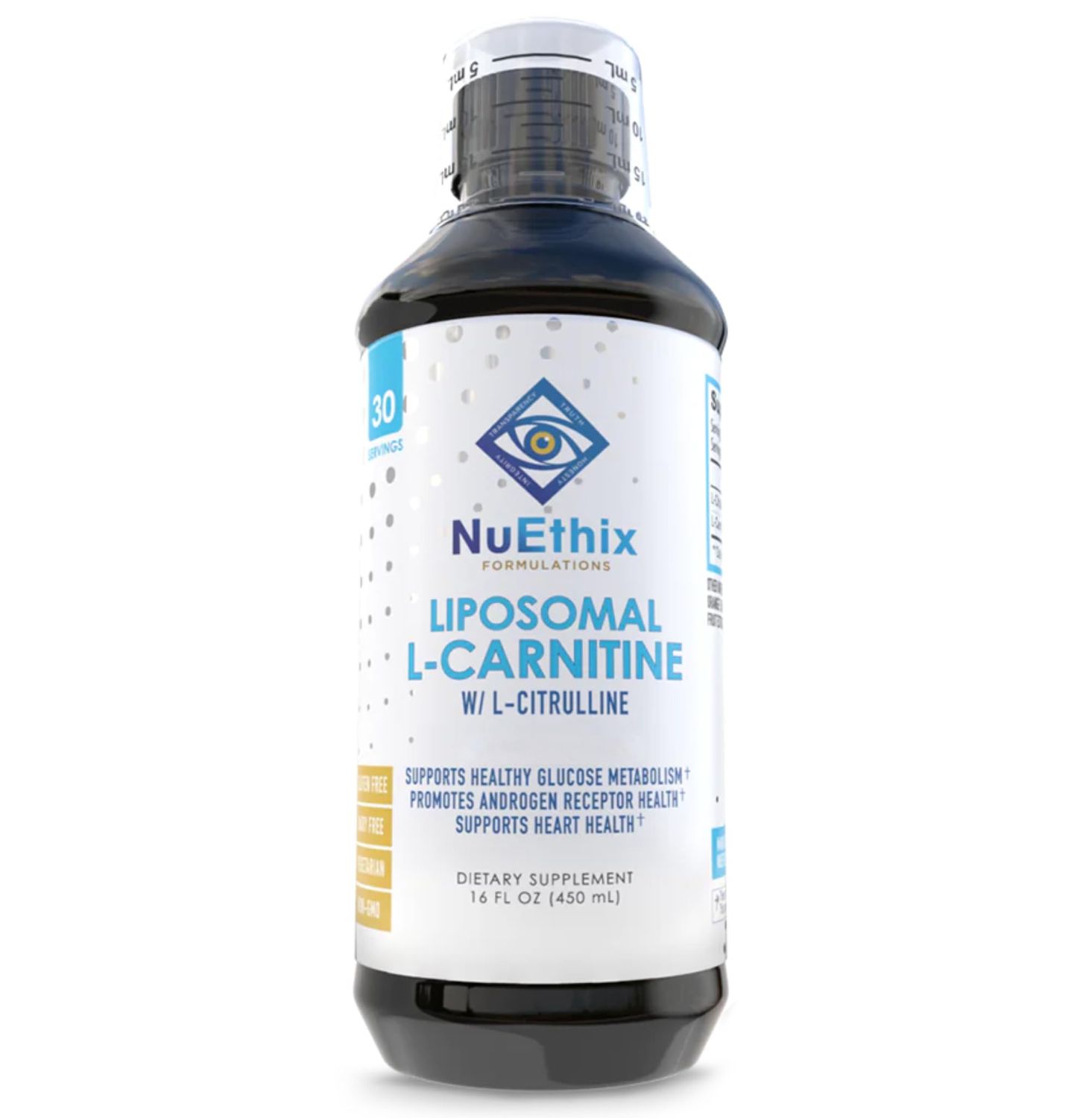 NuEthix Formulations Lipsomal L-Carnitine Supplement 600mg with L-Citrulline 1000mg for Healthy Weight Management, Fat Metabolism, Energy Production and Increased Blood Flow, For Men &amp; Women