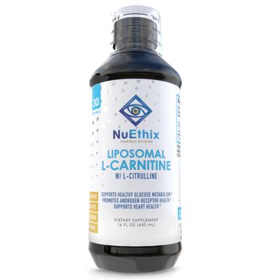 NuEthix Formulations Lipsomal L-Carnitine Supplement 600mg with L-Citrulline 1000mg for Healthy Weight Management, Fat Metabolism, Energy Production and Increased Blood Flow, For Men &amp; Women