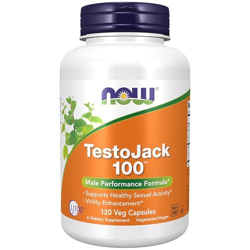 NOW Foods Supplements, TestoJack 100 with LJ100, a potent standardized extract of Tongkat Ali (Eurycoma longifolia), Tribulus and ZMA, 120 Veg Capsules