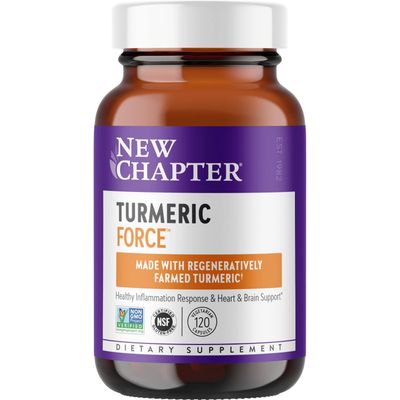 New Chapter Turmeric Supplement, One Daily, Heart, Brain &amp; Healthy Inflammation Support, Supercritical Turmeric Curcumin Means No Black Pepper Needed, Non-GMO, Gluten Free - 120 Count (4 Month Supply)