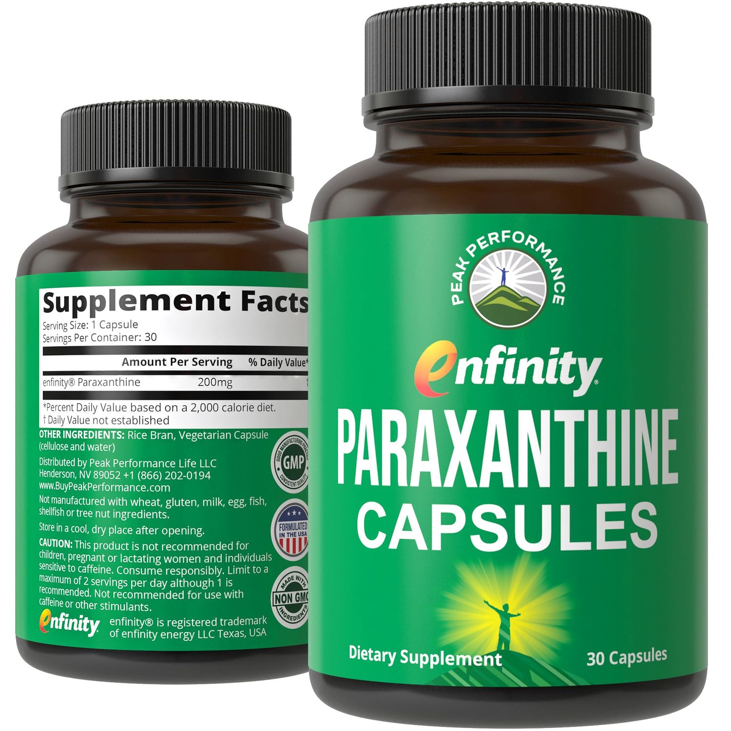 Paraxanthine Capsules for Clean, Jitter Free Energy. Enfinity Paraxanthine Supplement. Known for Focus, Concentration, and Productivity. Plus Great for A Pre Workout. for Men &amp; Women. Nootropic Pills