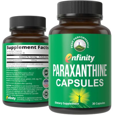 Paraxanthine Capsules for Clean, Jitter Free Energy. Enfinity Paraxanthine Supplement. Known for Focus, Concentration, and Productivity. Plus Great for A Pre Workout. for Men &amp; Women. Nootropic Pills