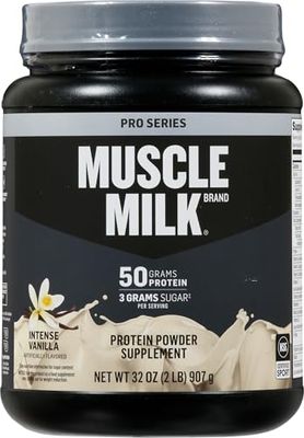 Muscle Milk Powder Pro Series, 50 Grams Protein, Intense Vanilla, 2 Pounds