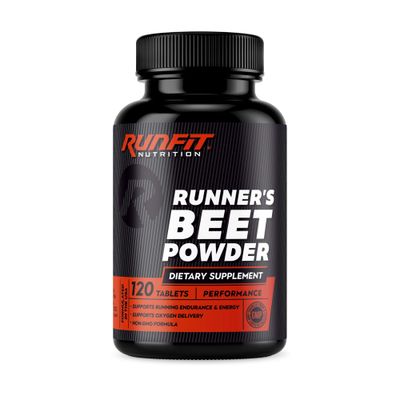 Runner&#39;s Beet Powder - Boosts Energy, Endurance &amp; VO2 Max - Natural, Healthy &amp; Long-Lasting Organic Beetroot Powder - Run Faster for Longer - 120 Tablets