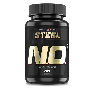 Steel Supplements N.O.7 | Nitric Oxide Formula | Blood Flow | Vascular Support | Pumps &amp; Muscle Fullness | 30 Capsules