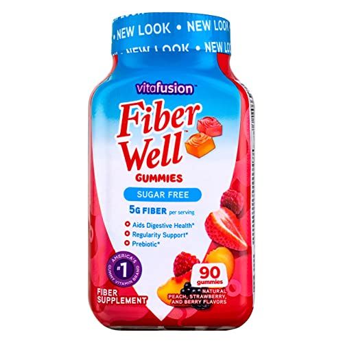 VitaFusion, Fiber Well Gummies, Fiber Supplement, Assorted Flavors - 90 gummies, Pack of 3