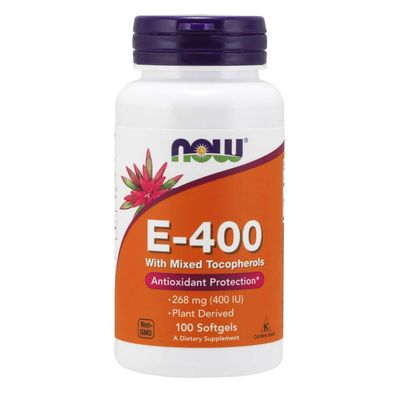 Now Foods Vitamin E-400 Mixed Tocopherols - 100 Softgels