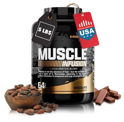 Nutrex Research Whey Protein Powder, Chocolate Muscle Infusion Whey Isolate w/EAA &amp; Hi BCAA for Muscle Gain - 5 Pounds - Muscle Builder for Men &amp; Women, Sports Nutrition, Delicious Taste &amp; Texture