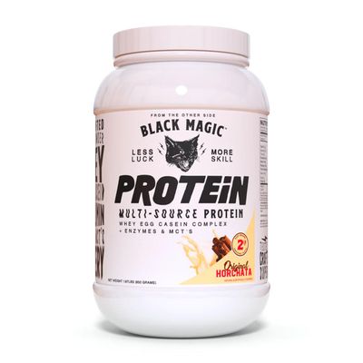 Black Magic Multi-Source Protein - Pre Workout and Post Workout - 2LB - 23g Protein - Whey, Egg Albumin Enzymes, Micellar Casein &amp; MCTs (Horchata)