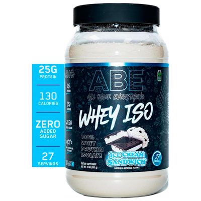 All Black Everything 25g Whey Protein Powder | Ice Cream Sandwich | 27 Servings | Whey Protein Isolate | Low Carbs &amp; Low Sugar | MCTs