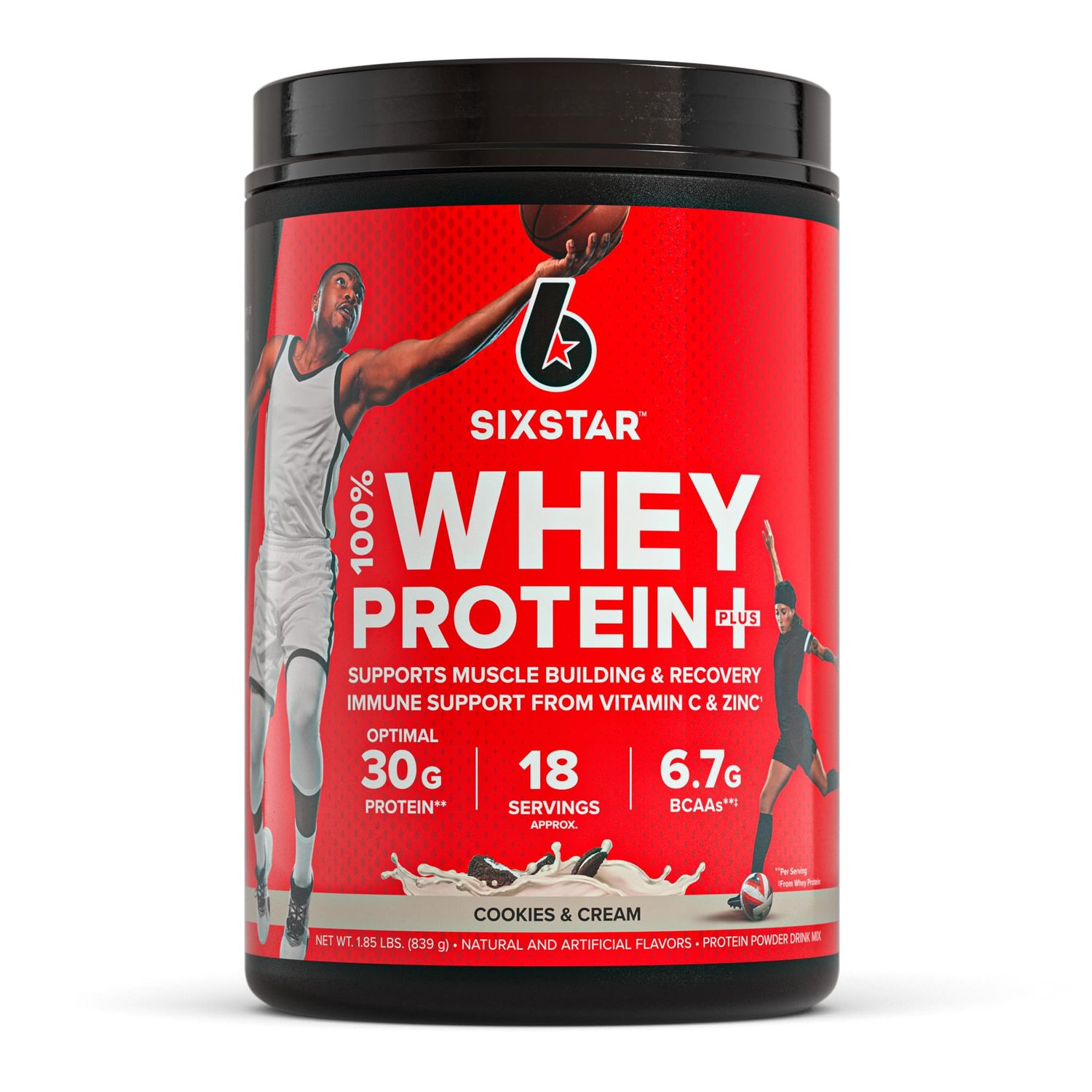 Six Star Elite Series 100% Whey Protein Plus Cookies and Cream 1.8lbs US